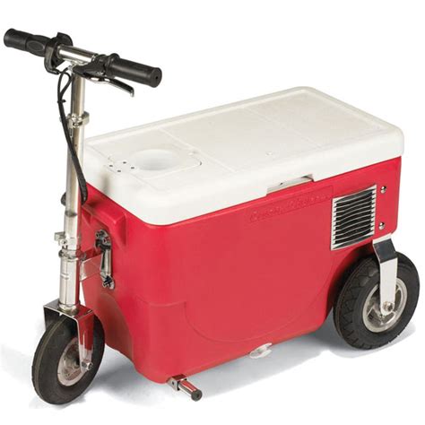 electric powered cooler on wheels